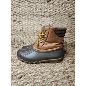 Sperry Top Sider Boys Avenue Duck Boots Waterproof Size 3 Tan/Brown YB55933